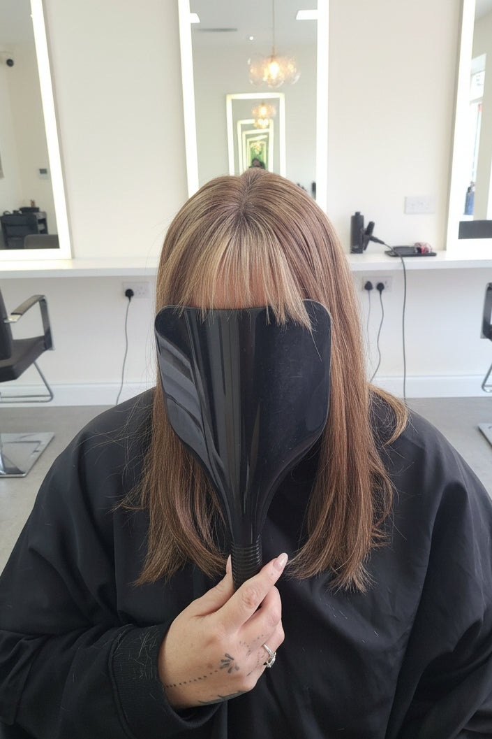 Regina- silky straight human Remy hair, swiss lace and weft topper, 14 inches, full coverage