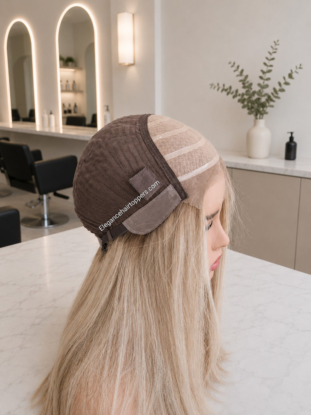 Vespa- lace base mini lace front medical wig, 16 inches long